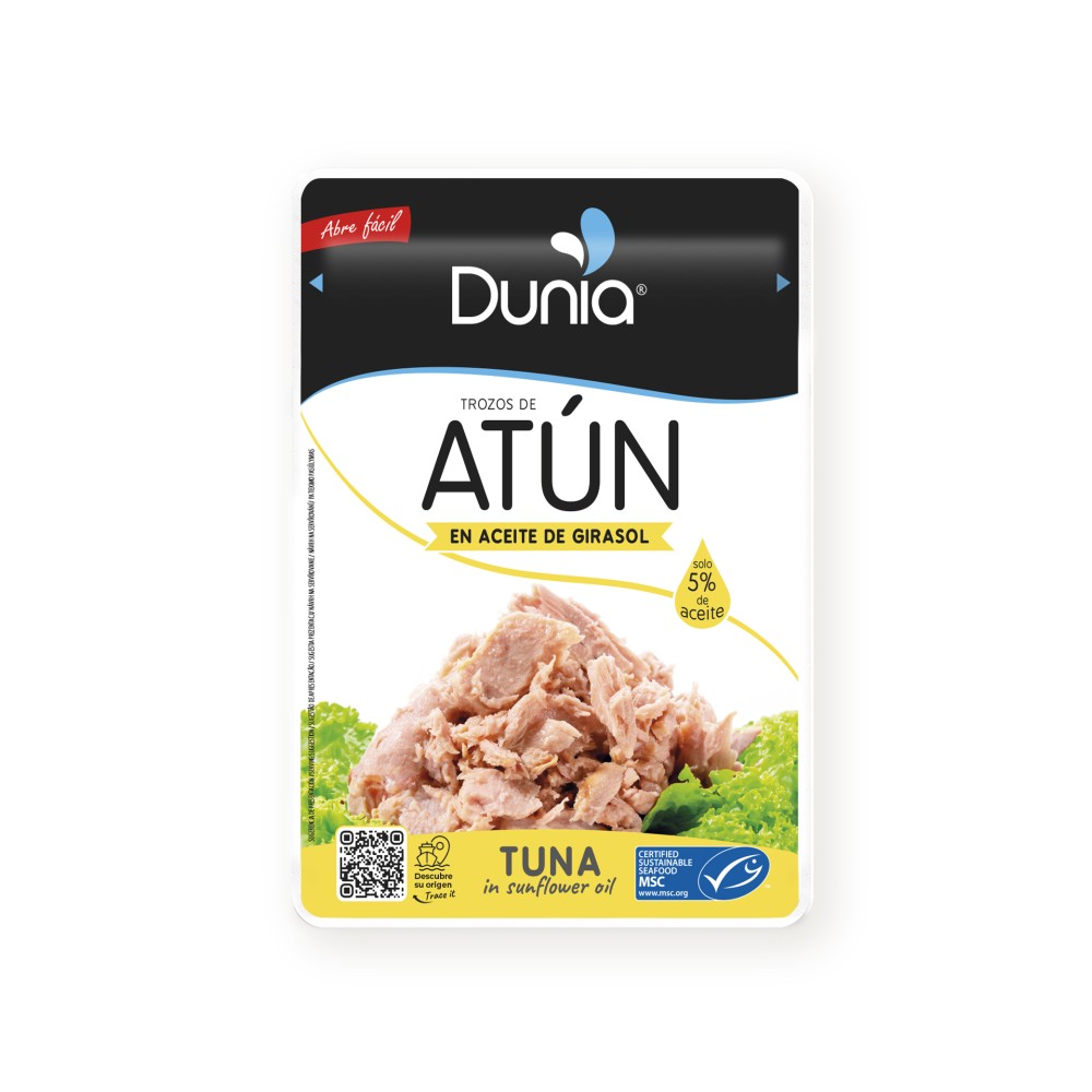 Atum Dunia em saqueta com óleo de girassol