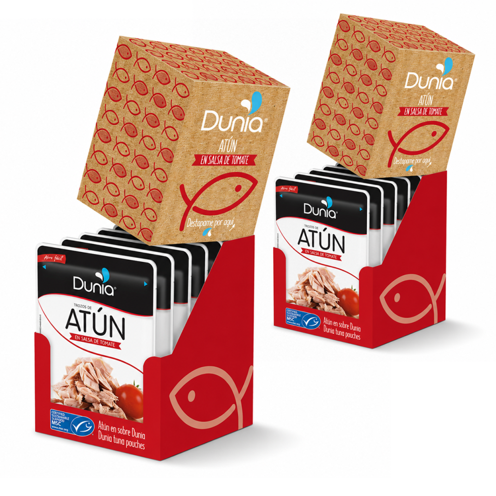 Pack doble atún en salsa de tomate Dunia