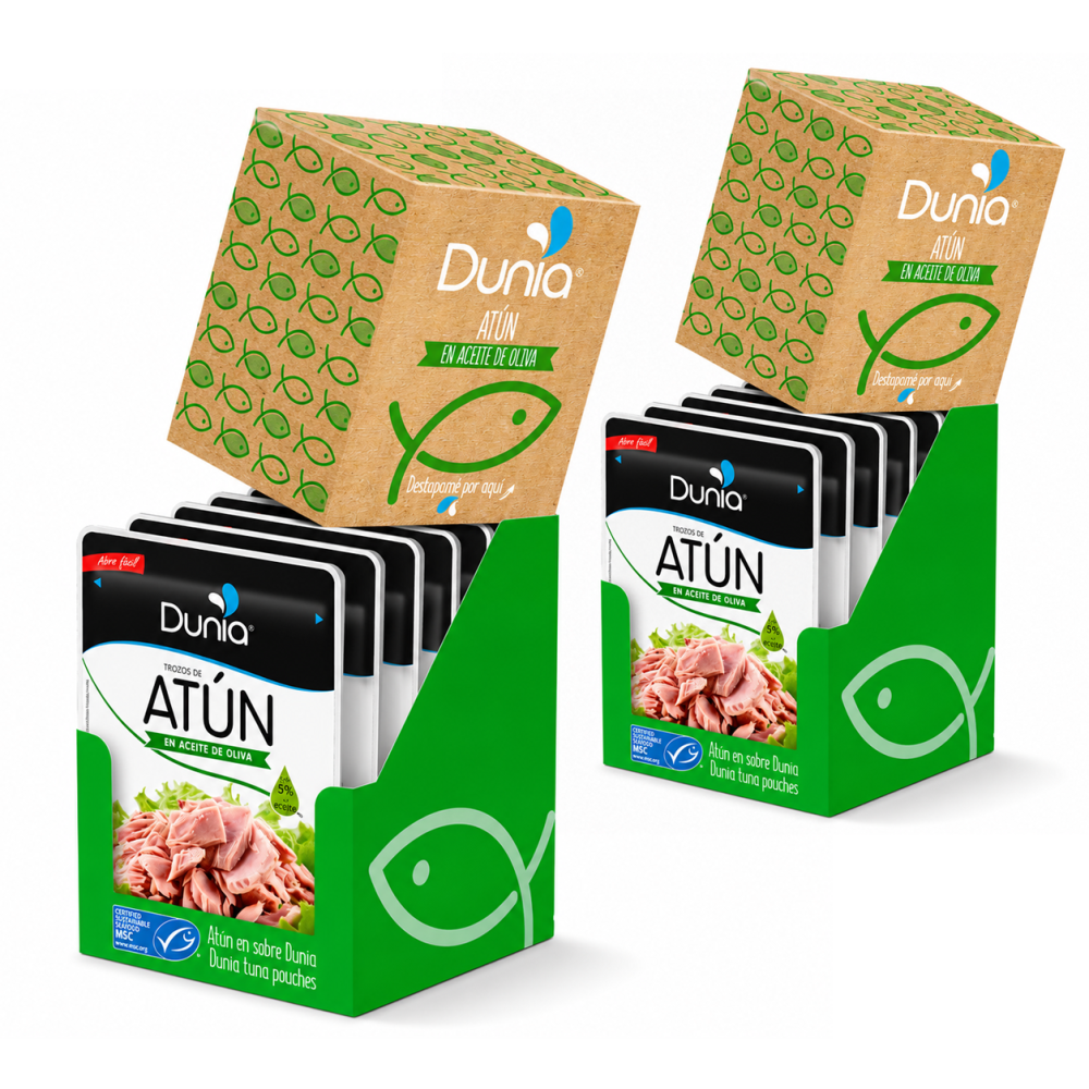 Pack doble atún con aceite de oliva Dunia