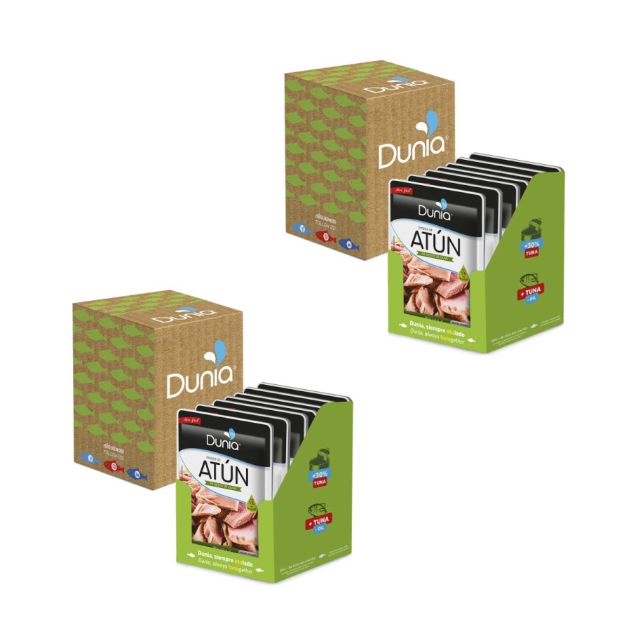 Pack doble atún con aceite de oliva Dunia