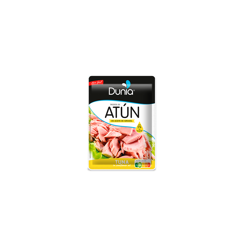 Atún Dunia en sobre con aceite de girasol