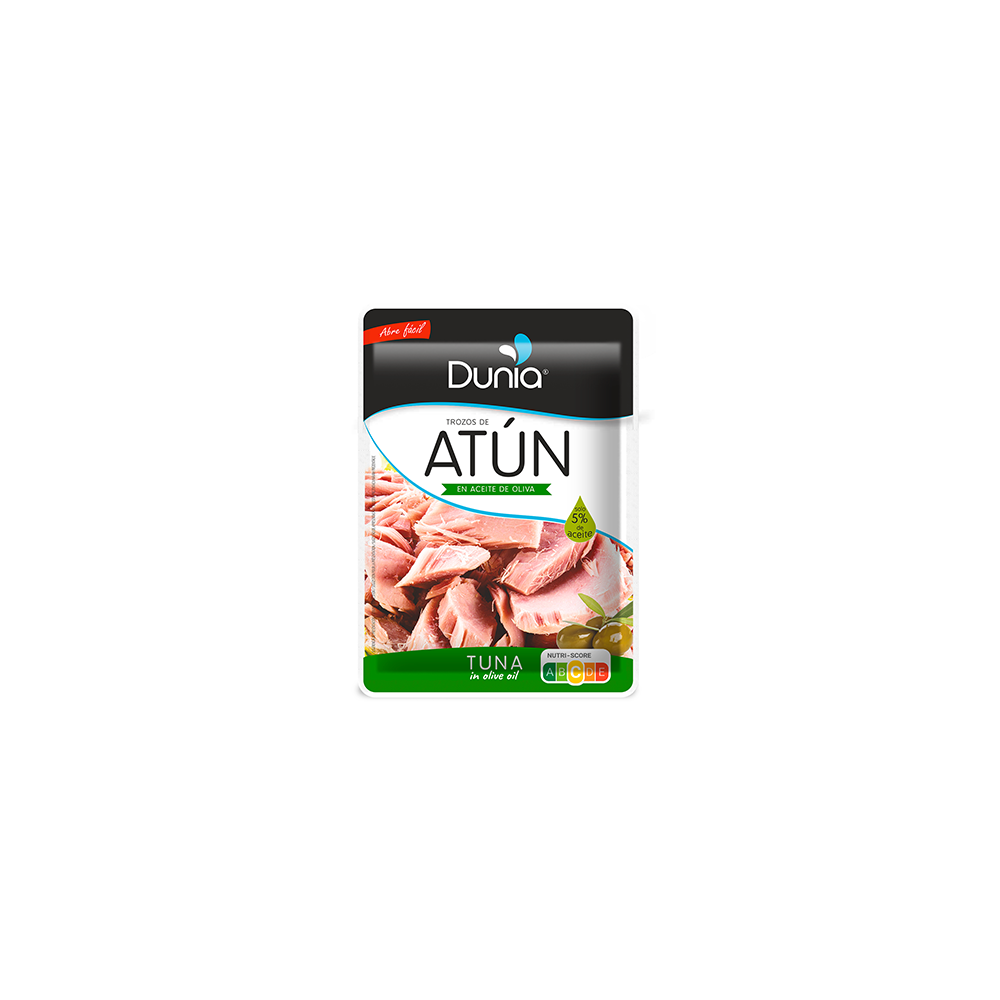 Atún en sobre con aceite de oliva Dunia