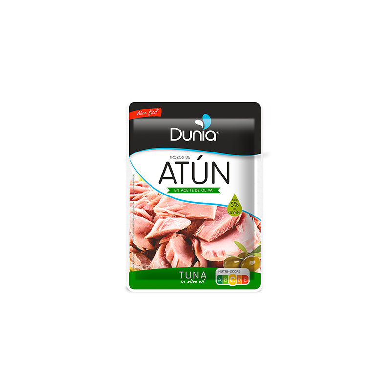 Atún en sobre con aceite de oliva Dunia