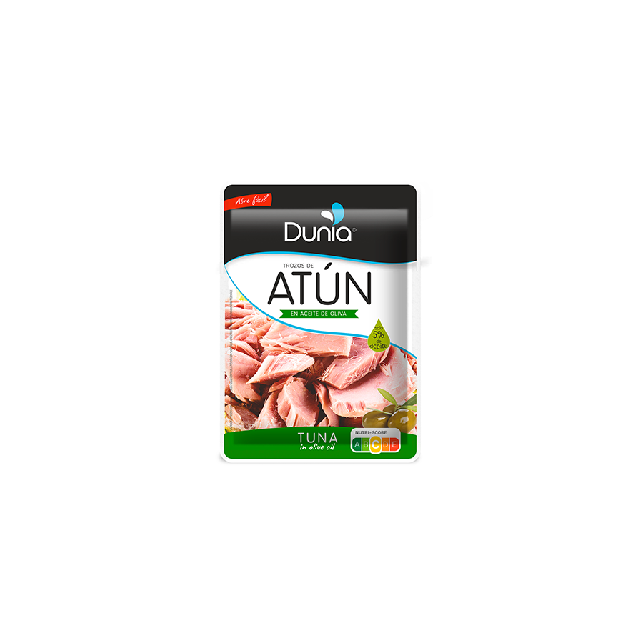 Atún en sobre con aceite de oliva Dunia