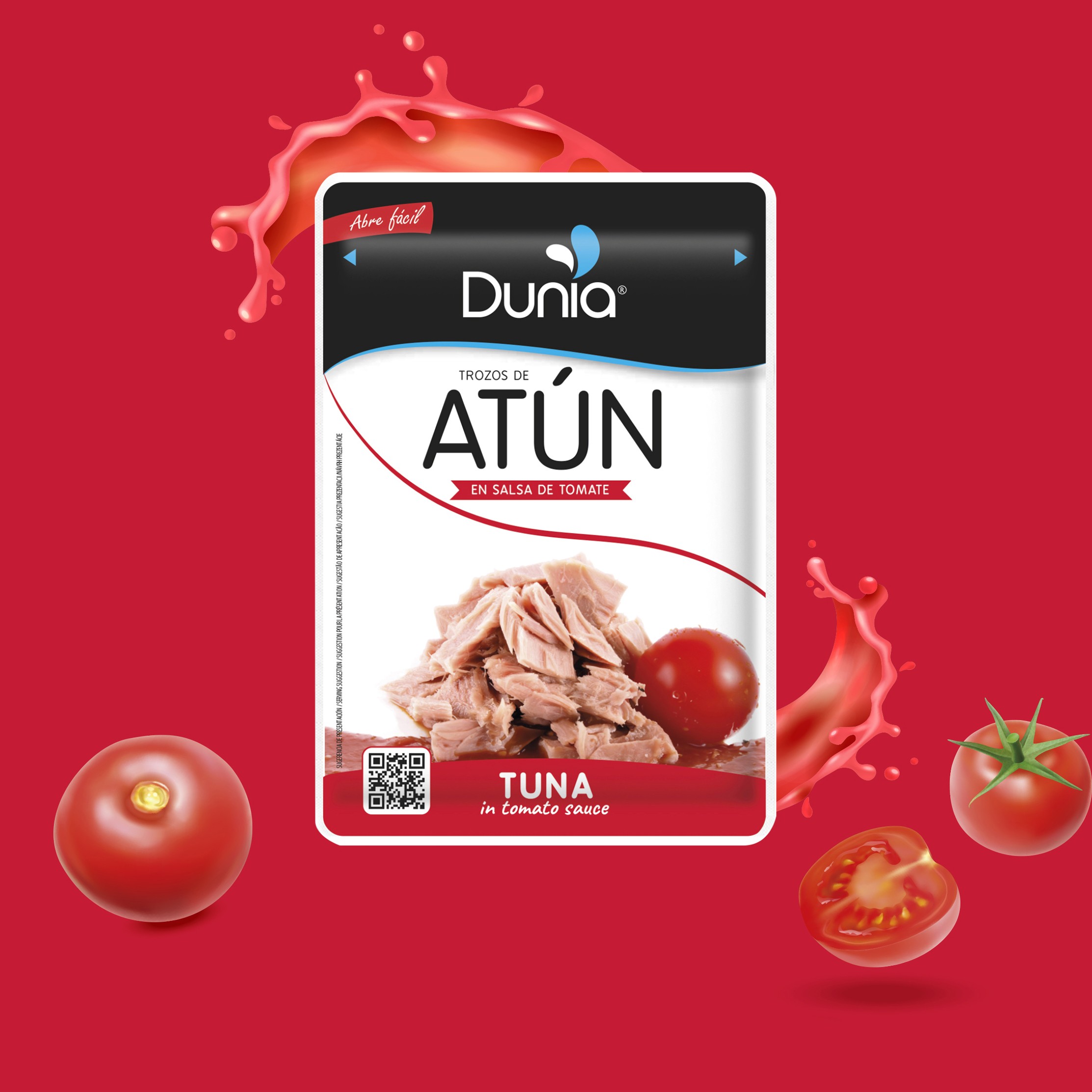 Atún con salsa de tomate en sobre Dunia