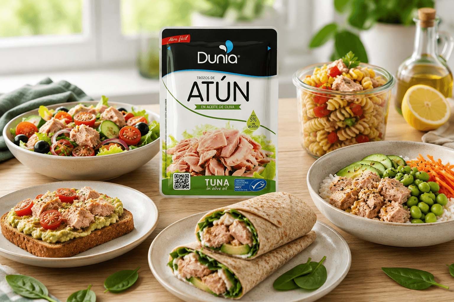 5 comidas rápidas y saludables con atún en sobre para el día a día