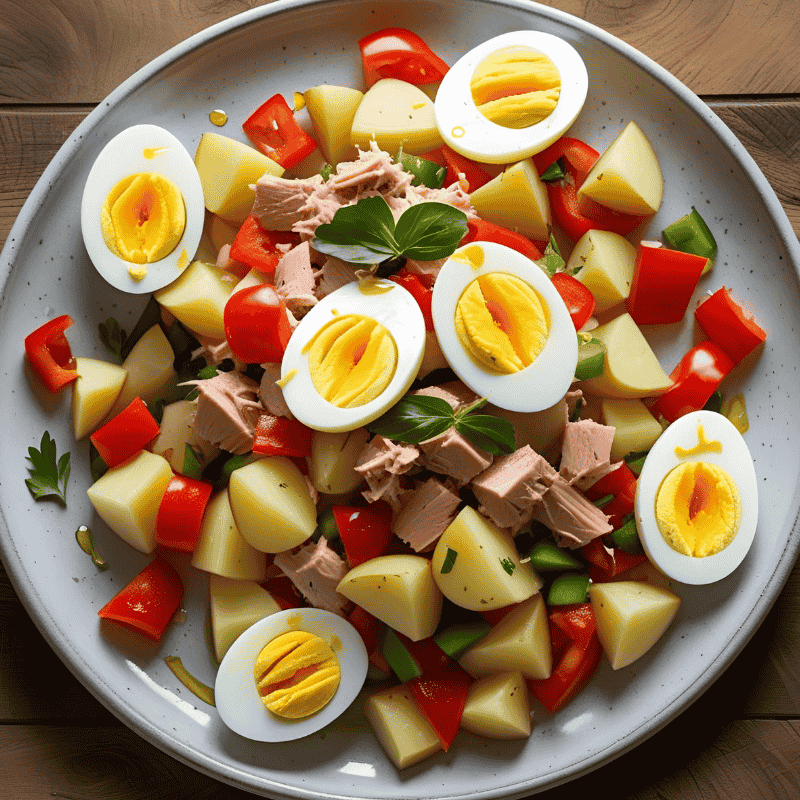 Ensalada campera con atún