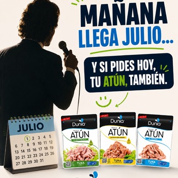 Mañana llega julio, y lo sabes… y tu pedido de Dunia puede llegar también. 📦💨

Que no te pille el cambio de mes con la despensa vacía. Asegura tus sobres de atún para el verano. 😄

#MañanaLlegaJulio #AtunEnSobre #Meme #Humor #Atun #Verano2026
