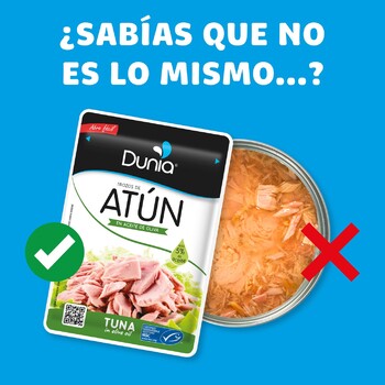¿Quién no ha abierto una lata de atún y ha pensado…
🤔 “¿Y ahora qué hago con todo este aceite?”

Ese charco:
👉 Se tira (desperdicio).
👉 O te lo comes (calorías vacías).

Con nuestros sobres Dunia eso no pasa:
✔️ Solo el 5% de aceite de oliva, lo justo y necesario.
✔️ Más atún, más proteína, menos kcal.
💙 Y además… ¡está buenísimo!

📦 Pruébalo en 👉 atunensobre.es

#atunensobre #atun #vidasana #alimentacionsaludable