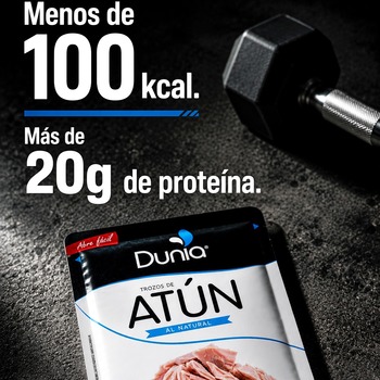 ¿Snack fitness sin remordimientos? 💪 El atún Dunia al natural te da menos de 100 kcal y más de 20g de proteína por sobre 🐟

👉 Bajo en calorías
👉 Alto en proteína
👉 Sin aditivos
👉 Listo en segundos

Sin preparación. Sin excusas. El combustible que tus músculos necesitan 💪

#atunensobre #proteina #gymfood #postworkout #nutriciondeportiva #fitfood #ganarmusculo #comidasaludable #atunDunia #fitness